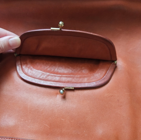 Vintage 1970s Coach Bonnie Cashin Watermelon Leather Tote - Picture 2 of 8